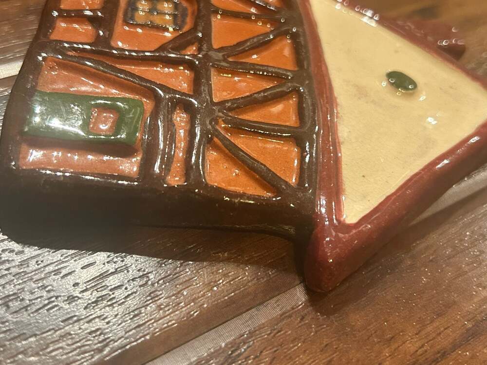 Vintage 1985 Töpferstube Bad Ems German Half-Timbered House Ceramic Wall Plaque - Picture 4 of 8